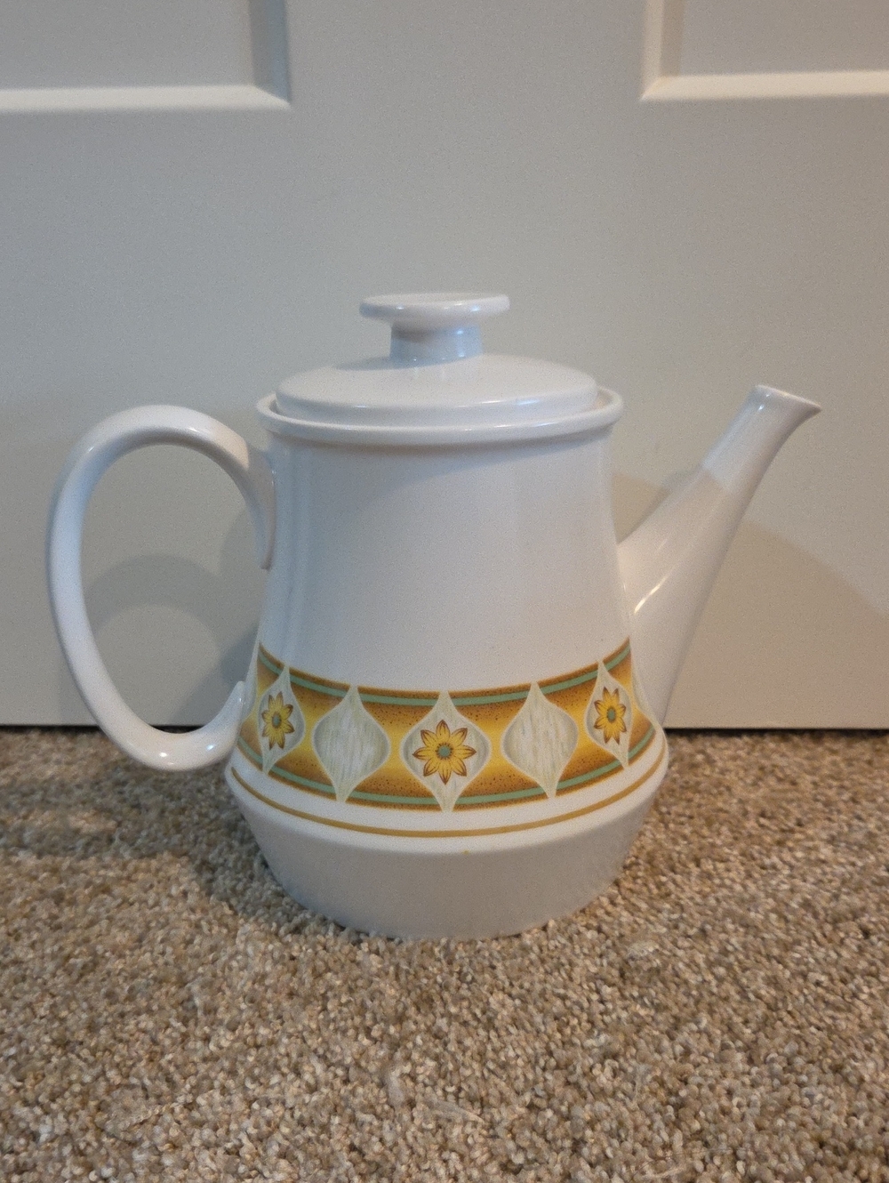 Vintage Noritake Sunglow 9042 Teapot Yellow Floral